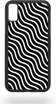 Zebra black and white waves Telefoonhoesje - Apple iPhone X / XS