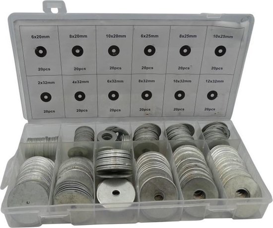 Assortimentsdoosje ringen carrosserie 240 dlg.