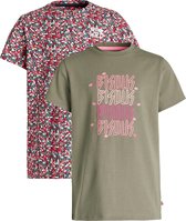 WE Fashion Meisjes T-shirt met opdruk, 2-pack