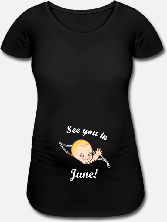Zwangerschaps T-Shirt See you in June maat L