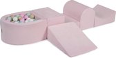 Foam Speelset met ballenbak Roze incl 100 Ballen: Beige, Mint, Wit, Pastel Roze