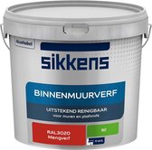 Sikkens - Binnenmuurverf - Muurverf - Mengkleur - Mat - RAL3020 - 5L