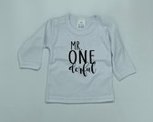 Shirt Mr one derful - Wit, 80