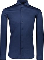 Profuomo   Overhemd Blauw Getailleerd - Maat UK17.5-EU44 - Heren - Never out of stock Collectie - Katoen;Polyester