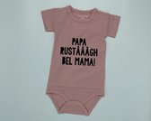 Romper papa rustaaagh - Roze, 62/68