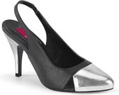 Pleaser Pink Label Hoge hakken -45 Shoes- DREAM-405 US 14 Zwart/Zilverkleurig