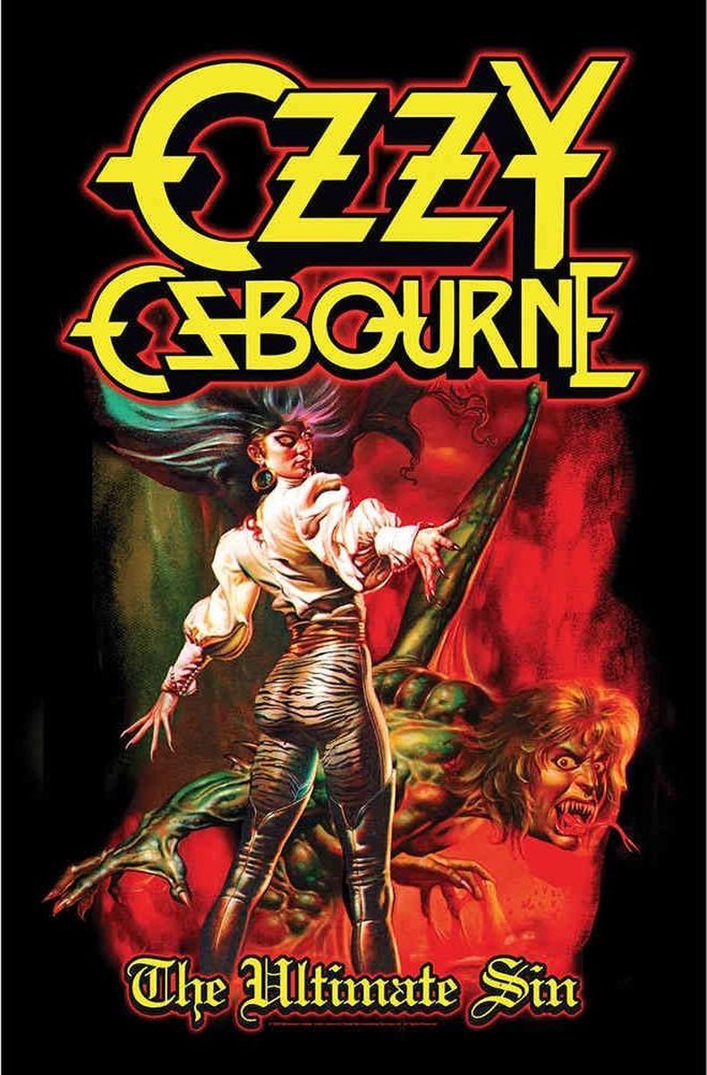 Rock Off Ozzy Osbourne Textiel Poster Flag - The Ultimate Sin Multicolours