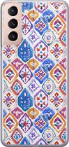 Samsung Galaxy S21 hoesje siliconen - Boho vibe - Soft Case Telefoonhoesje - Print / Illustratie - Multi