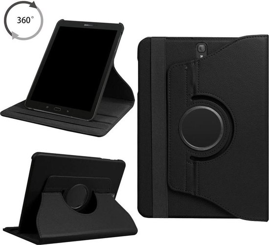 Draaibaar Hoesje - Rotation Tabletcase - Multi stand Case Geschikt voor: Samsung Galaxy Tab A 9.7 inch T550 / T555 (2016)  - zwart