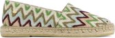 Fred de la Bretoniere Vrouwen Leren   Espadrilles / Damesschoenen   -  152010164 - Groen - maat 37