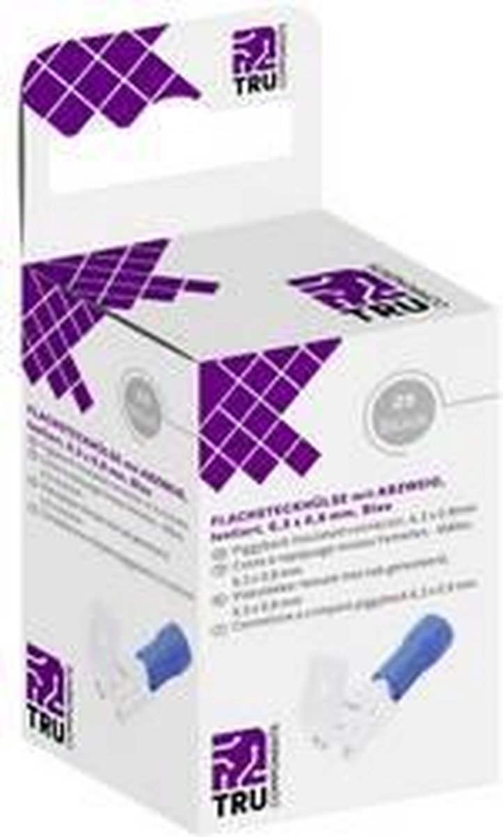 TRU COMPONENTS T1904C047 Assortiment hulzen voor platte stekkers Met vertakking Insteekbreedte: 6.30 mm Insteekdikte: 0