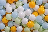 Ronde Ballenbak set incl 200 ballen 90x30cm - Licht Grijs: Wit, Geel, Licht Groen, Babyblauw