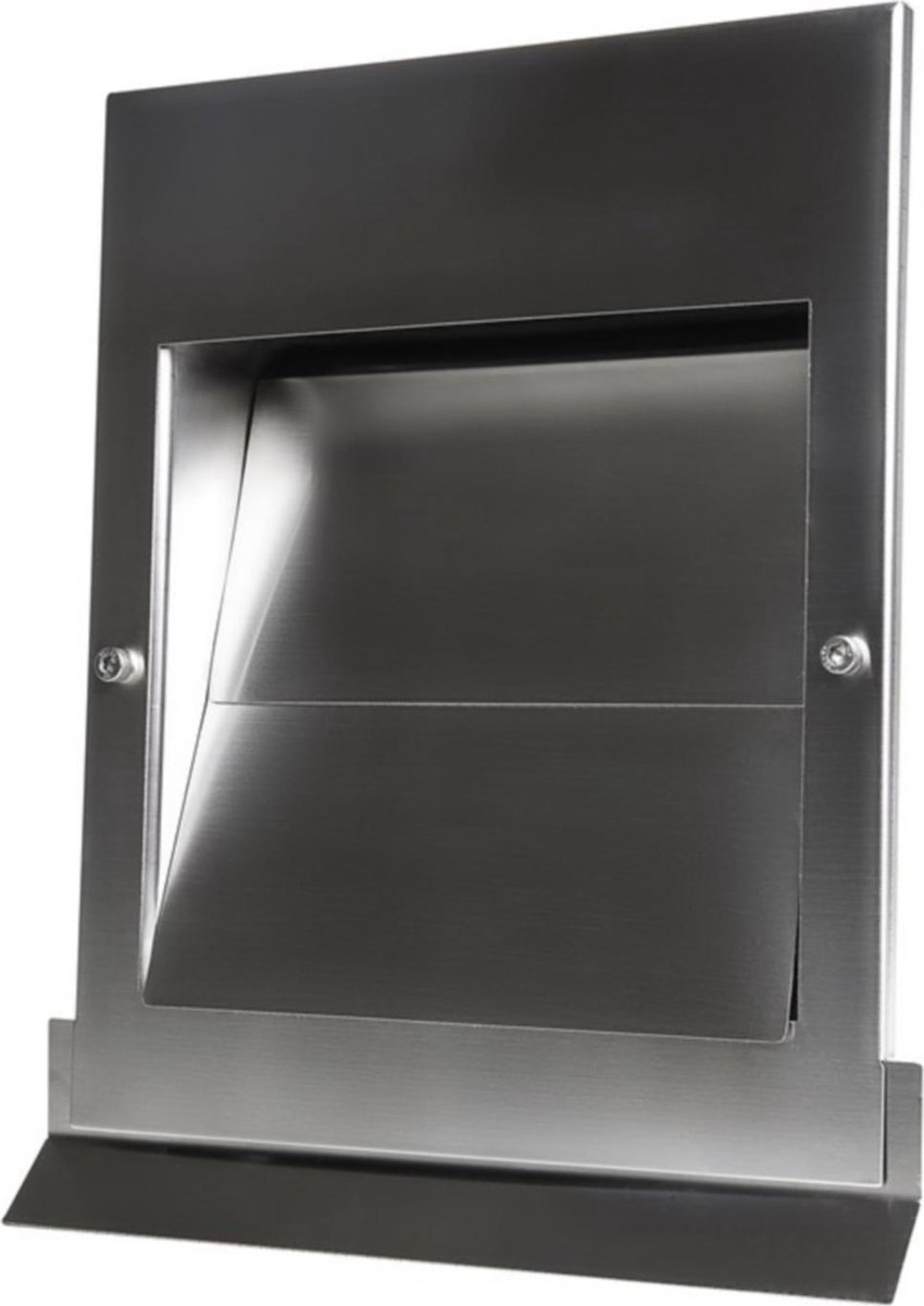 Overdruk Ventilatierooster Sigma 12.5 cm Geborsteld RVS