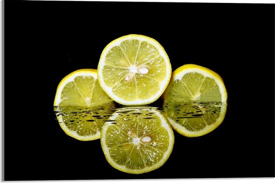 Acrylglas - Groene Limoenen - 60x40cm Foto op Acrylglas (Wanddecoratie op Acrylglas)