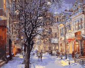 Paint by Number - Schilderen op Nummer - Snowy Streets - paintbynumber.eu