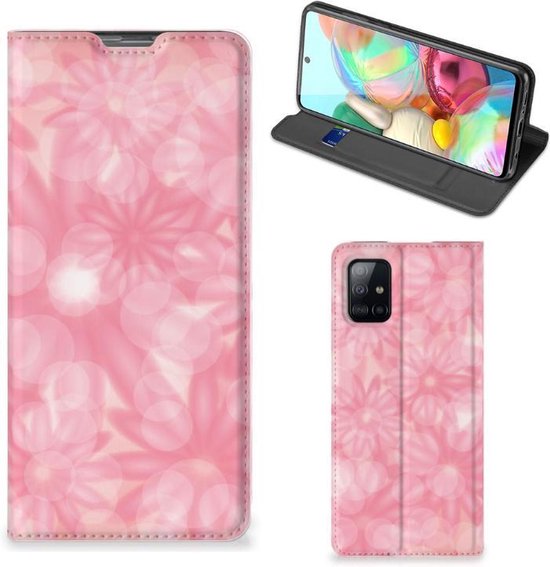 Stand Case Geschikt voor Samsung Galaxy A71 Telefoonhoesje Lente Bloemen