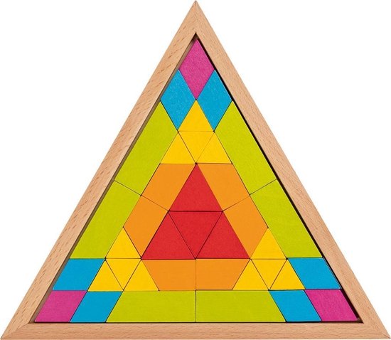 Thumbnail van een extra afbeelding van het spel Goki Mozaiek legspel - Driehoek