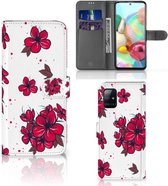 Mobiel Hoesje Geschikt voor Samsung Galaxy A71 Book Case Blossom Red