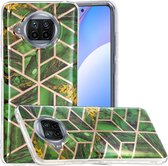 Voor Xiaomi Mi 10T Lite 5G Galvaniserende TPU-telefoonbeschermhoes (groene diamant)