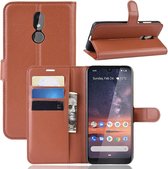Litchi Texture Horizontale Flip Leren Case voor Nokia 3.2, met Portemonnee & Houder & Kaartsleuven (Bruin)