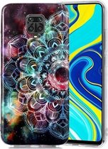 Voor Xiaomi Redmi Note 9 Pro Lichtgevende TPU zachte beschermhoes (Mandala Flower)