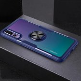 Krasbestendige TPU + acryl ringbeugel beschermhoes voor Huawei P20 Pro (blauw)