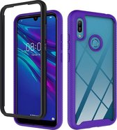 Voor Huawei Y6 (2019) / Honor 8A Sterrenhemel Effen Kleur Serie Schokbestendige PC + TPU Beschermhoes (Paars)