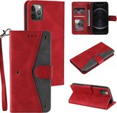 Stiksels Kalfsstructuur Horizontale Flip Leren Case met Houder & Kaartsleuven & Portemonnee Voor iPhone 11 (Rood)