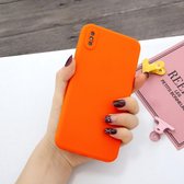 Voor iphone xs max magie kubus mat siliconen schokbestendig volledige dekking beschermhoes (oranje)