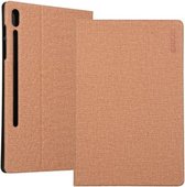 ENKAY Denim Pattern Horizontale Flip Leather Case met houder voor Galaxy Tab S6 10.5 T860 / T865 (lichtbruin)