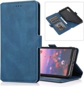 Voor Huawei P20 Pro Retro Magnetische Sluiting Horizontale Leren Flip Case met Houder & Kaartsleuven & Fotolijst & Portemonnee (Marineblauw)