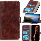 Voor Vivo Y20 Retro Crazy Horse Texture Horizontale Flip Leren Case met Houder & Kaartsleuven & Fotolijst & Portemonnee (Bruin)