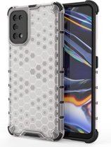 Voor OPPO Realme 7 Pro schokbestendige honingraat pc + TPU-hoes (wit)