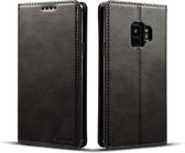 Suteni Calf Texture Horizontale Flip Leren Case met Houder & Kaartsleuven & Portemonnee voor Galaxy S9 (Zwart)