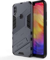 Voor Xiaomi Redmi Note 7 Punk Armor 2 in 1 PC + TPU schokbestendig hoesje met onzichtbare houder (grijs)