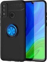 Voor Huawei P Smart (2020) Lenuo schokbestendige TPU-beschermhoes met onzichtbare houder (zwartblauw)