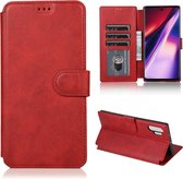 Voor Samsung Galaxy Note 10 Pro Kalf Textuur Magnetische Gesp Horizontale Flip Leren Case met Houder & Kaartsleuven & Portemonnee & Fotolijst (Rood)