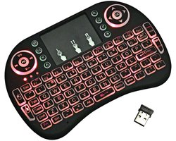 Mini i8 Air Mouse 92-toetsen QWERTY 2.4G draadloos backlight toetsenbord met Touchpad voor Android TV Box & Google TV Box & PC Tablet & Xbox360 & PS3 & HTPC/IPTV, biedt automatische slaap en ontwaak functie