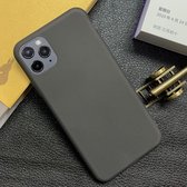 Voor iPhone 11 Pro Max schokbestendig mat TPU transparant beschermhoes (zwart)