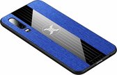 Voor Huawei P30 XINLI stiksels Textue schokbestendig TPU beschermhoes (blauw)