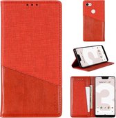Voor Google Pixel 3 XL MUXMA MX109 horizontale lederen flip-hoes met houder en kaartsleuf en portemonnee (rood)