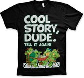 Teenage Mutant Ninja Turtles Heren Tshirt -L- Cool Story Dude Zwart