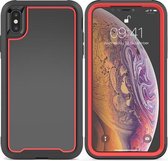 Voor iPhone XS Max Frame-serie TPU + PC Stofdicht Krasbestendig Valbestendig Beschermhoes (rood)