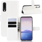 Litchi Texture Horizontale Flip Leren Case voor MEIZU 16XS, met Portemonnee & Houder & Kaartsleuven (wit)