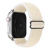 Effen kleur nylon horlogeband voor Apple Watch Series 6 & SE & 5 & 4 44 mm / 3 & 2 & 1 42 mm (wit)
