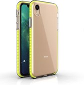 Voor iPhone XR TPU tweekleurige schokbestendige beschermhoes (geel)