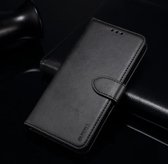 Voor Huawei P Smart + 2019 GUSSIM Zakelijke stijl horizontale flip lederen tas met houder & kaartsleuven & portemonnee (zwart)