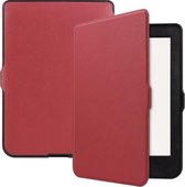 Voor KOBO Nia 6 inch effen kleur horizontaal flip TPU + PU lederen tas, met houder / wekfunctie (rood)