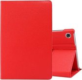 Voor Lenovo Tab M10 Plus 10.3 360 graden rotatie Litchi Texture Flip lederen tas met houder (rood)