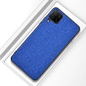 Voor Samsung Galaxy A42 5G schokbestendige stoffen textuur PC + TPU beschermhoes (blauw)